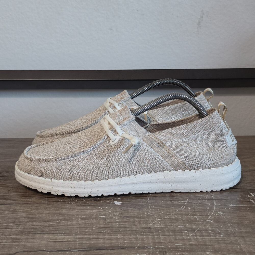 Hey Dude Wendy Halo Knit Women's Casual Slip-On Shoes Size 10 Beige